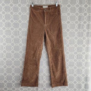 Everlane Corduroy High Rise Straight Leg Brown Women's Pants 4